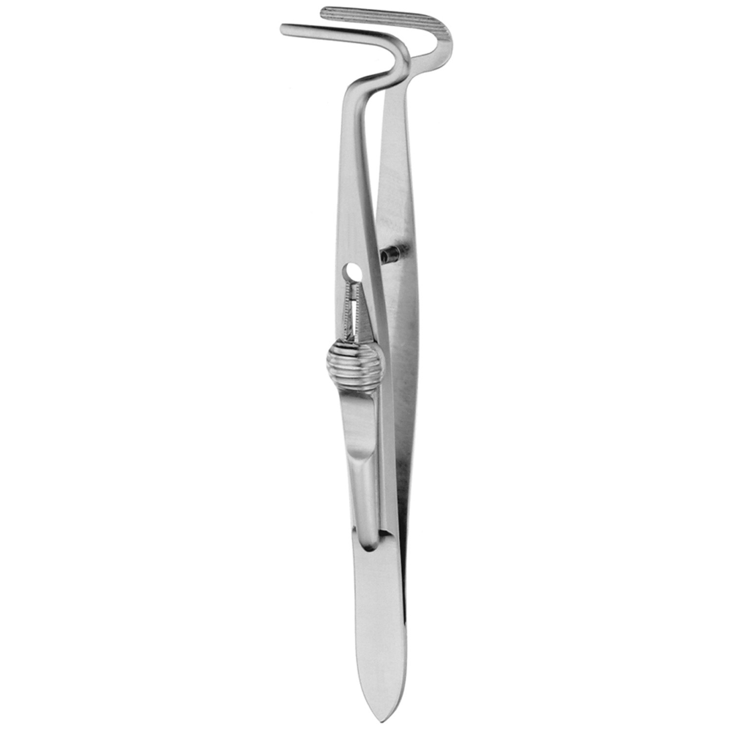 Colibri Titanium Forceps, Angled Tips, 3 1/3" (8.5 Cm)